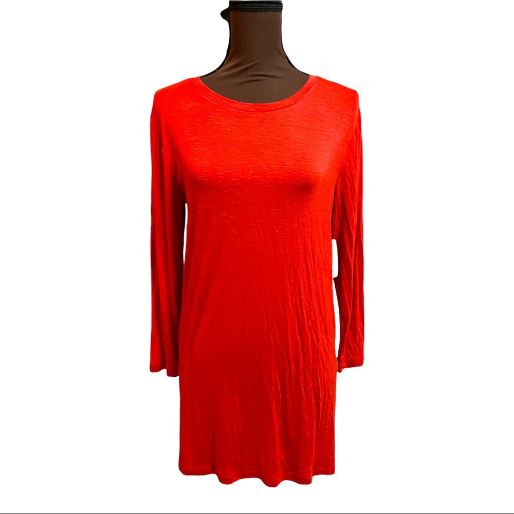 Old Navy LUXE size small NWT tunic long sleeve burn orange in color